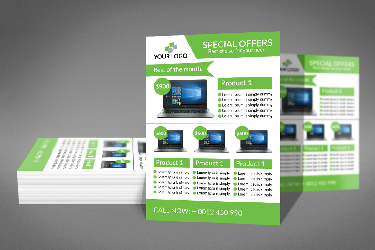 Computer sale Flyer, a Flyer Template by graphicforest
