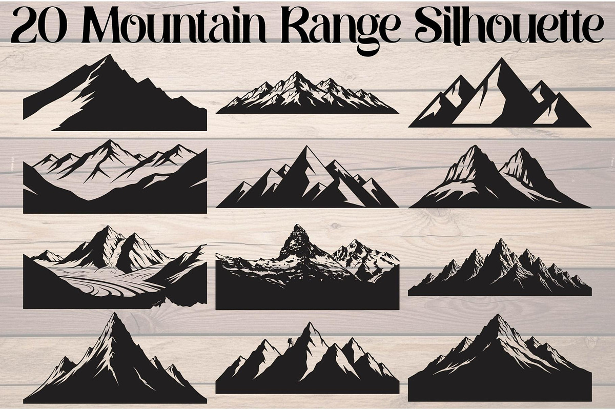 Mountain Range Silhouette, an Object Graphic by Designer_Momina (Photo 1 of 20)
