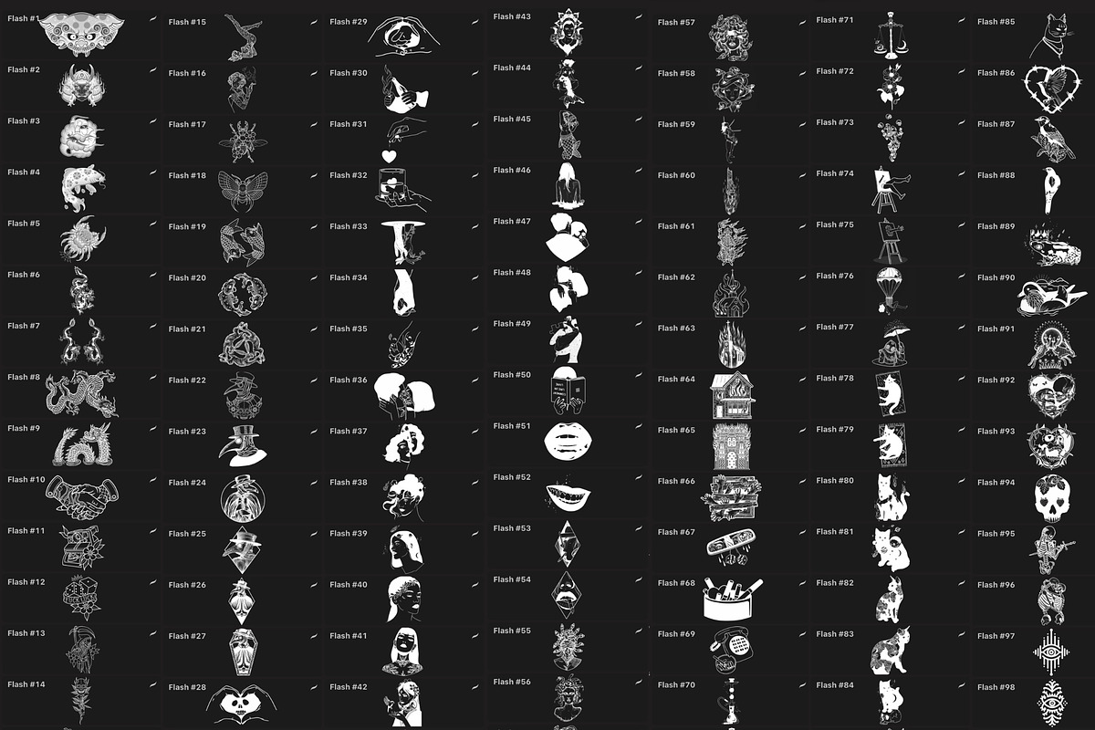 BUNDLE 2 - Tattoo Flash - Stamp Sets, a Brush Add-On by LA Studio Sthlm (Photo 15 of 17)