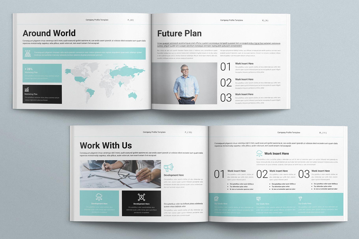 Company Profile Template Landscape, a Brochure Template by E-Type (Photo 4 of 5)
