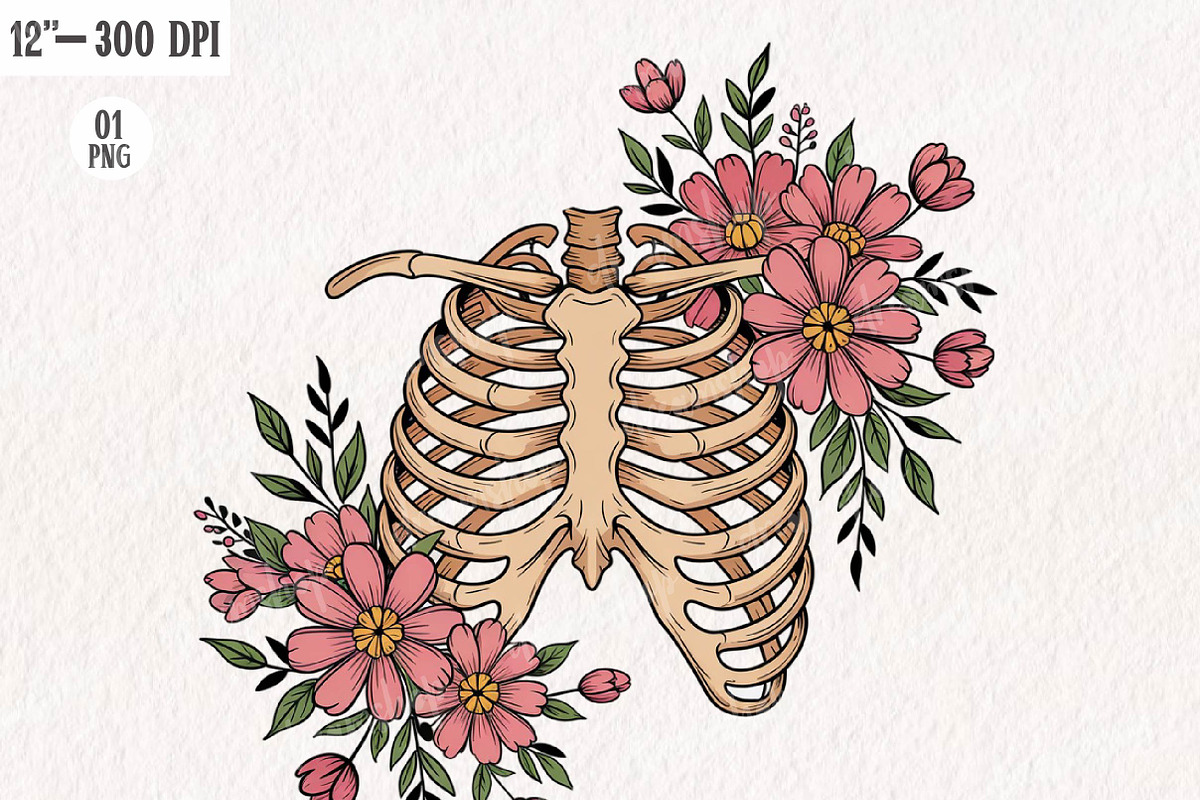 Vintage Wildflower Sublimation, an Illustration by CreationArt (Photo 10 of 13)