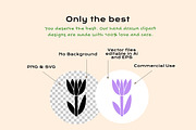 Floral Stamps Linocut Bundle,, an Illustration by ClayStudio (Thumbnail 5 of 8)