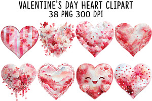 Valentine's Day Heart Clipart, an Illustration by CraftArtStudio