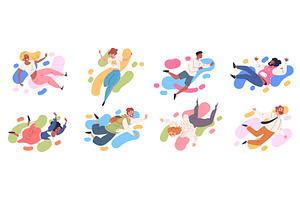People abstract flying. Freedom, a Person Illustration by Stock-Smart-Start