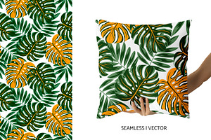 Tropical Seamless Patterns & Leaves