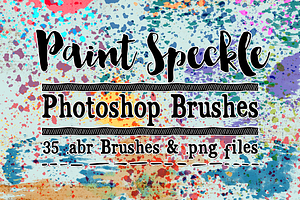 Paint Speckles 35 Photoshop Brushes