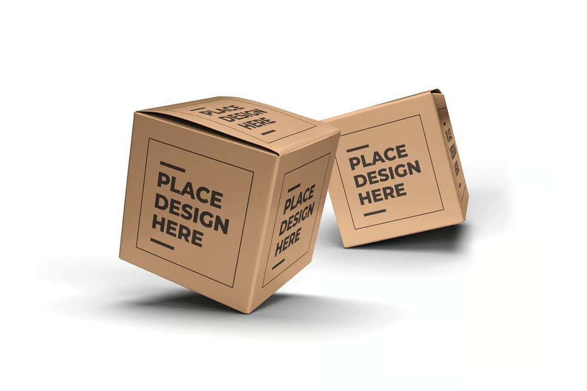Square Box Packaging Mockup Template, a Packaging Mockup by DesignRushMarket (Photo 4 of 11)