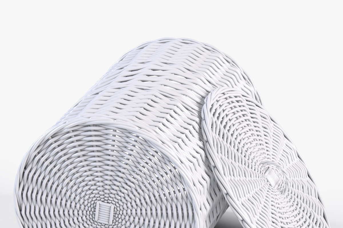 Wicker Laundry Basket 03 White, an Object 3D Model by Markelos (Photo 6 of 12)