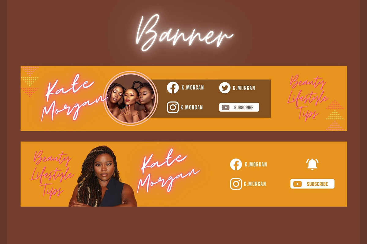 Editable YouTube Branding Kit, a Social Media Template by Jaboor Magics (Photo 3 of 8)
