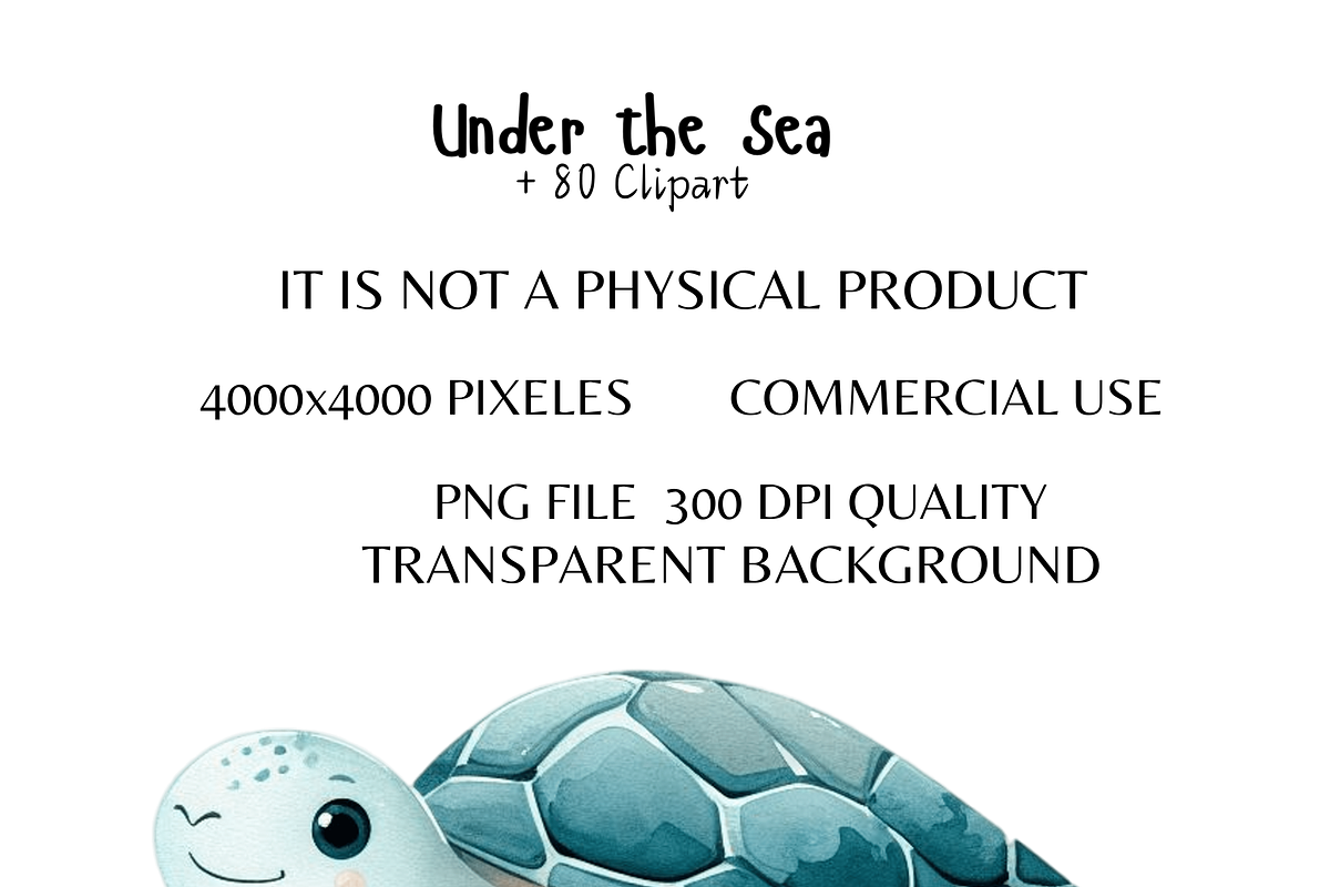 Undersea watercolor clipart, nursery, a Person Illustration by VM PARTYS  BY TAIRUMA (Photo 6 of 10)