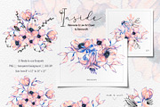 Inside Watercolor Floral Clipart, a Decorative Illustration by BalanceUA (Thumbnail 3 of 19)