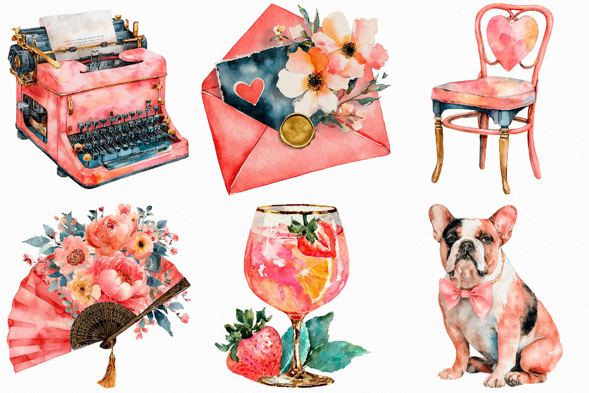 Watercolor Paris Clipart, an Illustration by Libby Wishes (Photo 5 of 7)