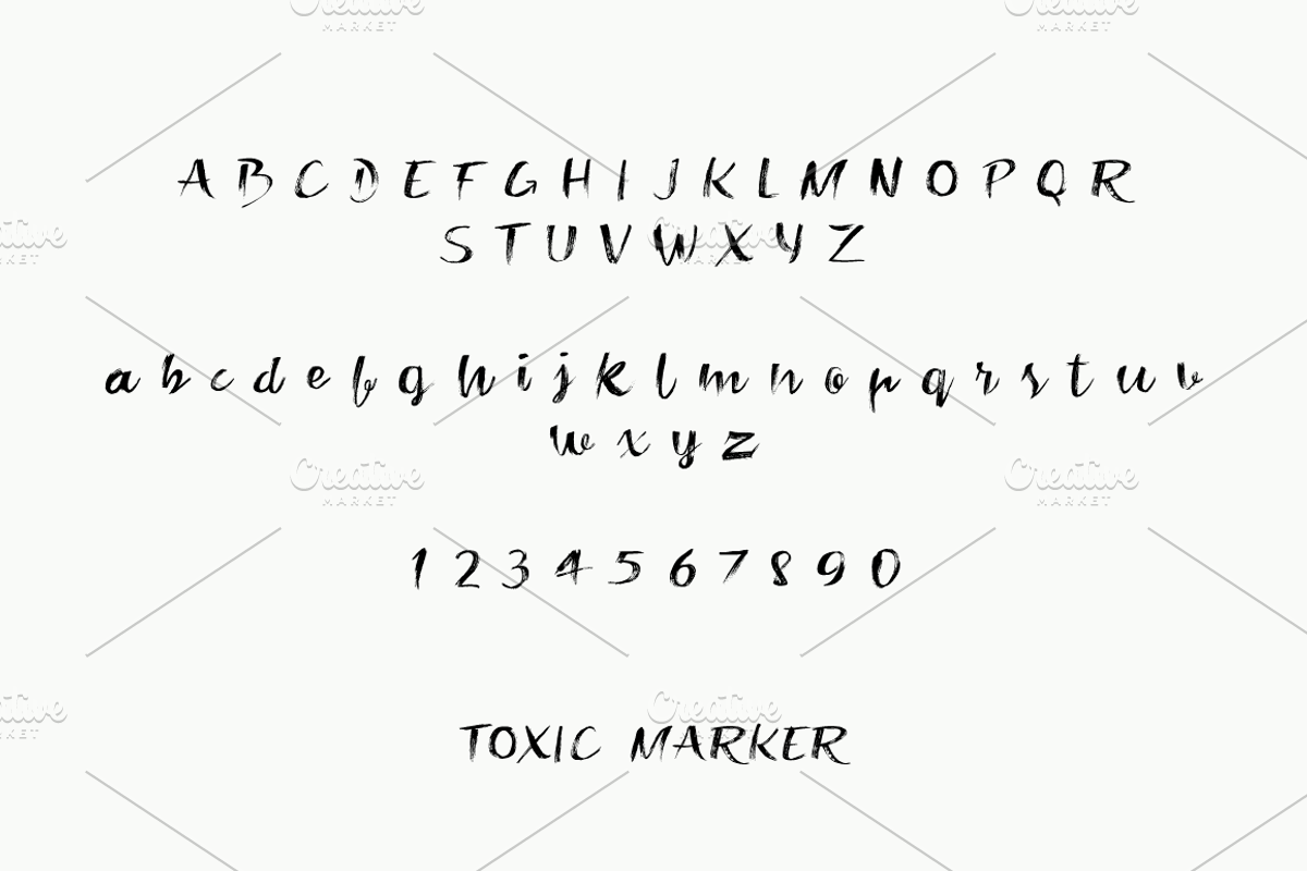 Toxic Marker Font preview 4