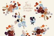 Fall Flowers PNG Illustrations, a Decorative Illustration by whiteheartdesign (Thumbnail 3 of 16)