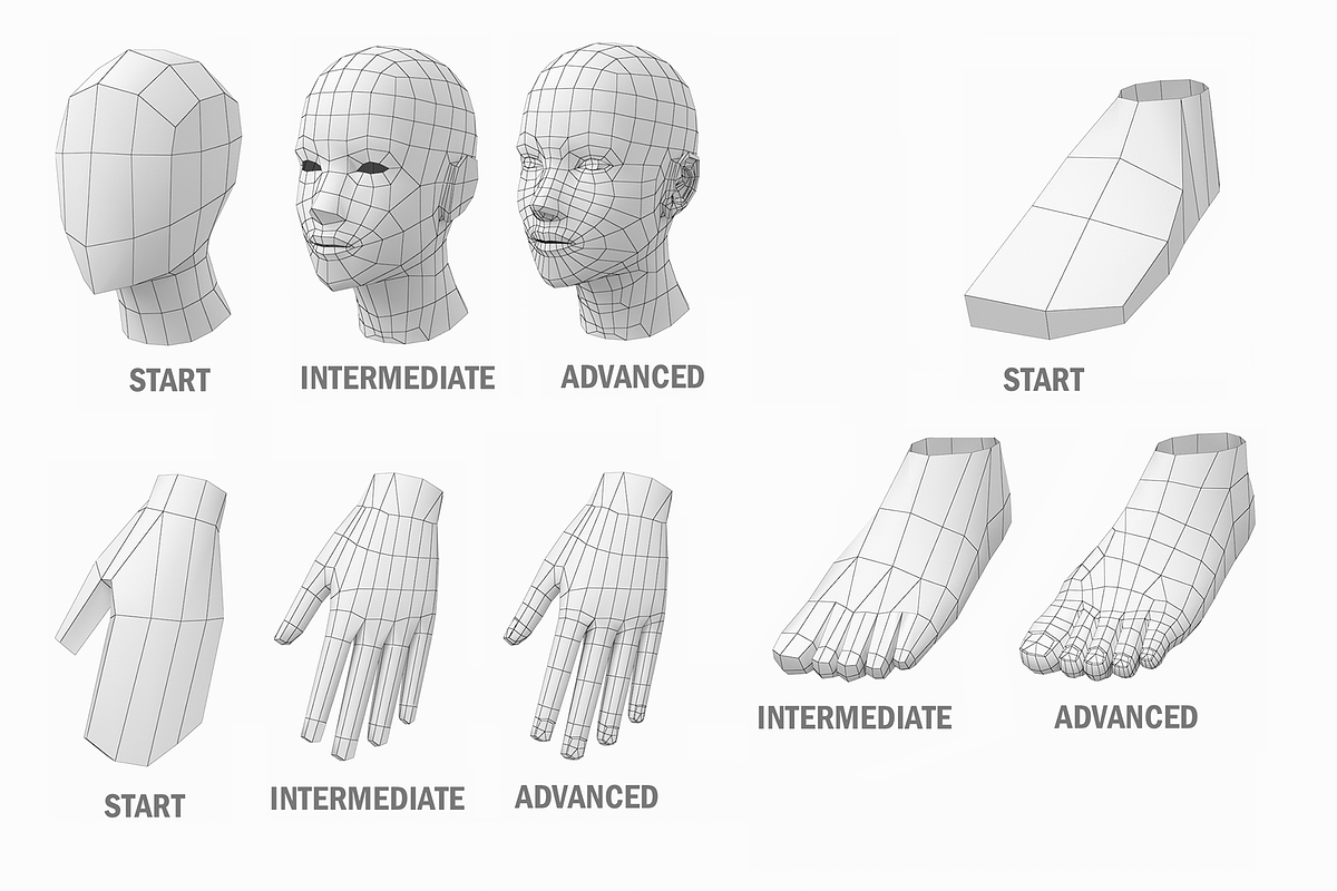 Female and Male Base Mesh BUNDLE, a Characters & Person 3D Model by VK Studio (Photo 6 of 7)