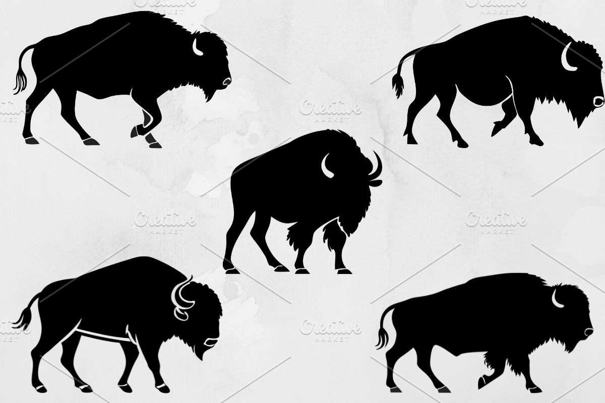 Bison Silhouette SVG, an Animal Illustration by newminddesign (Photo 1 of 3)