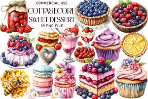 Cottagecore Sweet Dessert Sublimatio, an Illustration by Daily.Designs