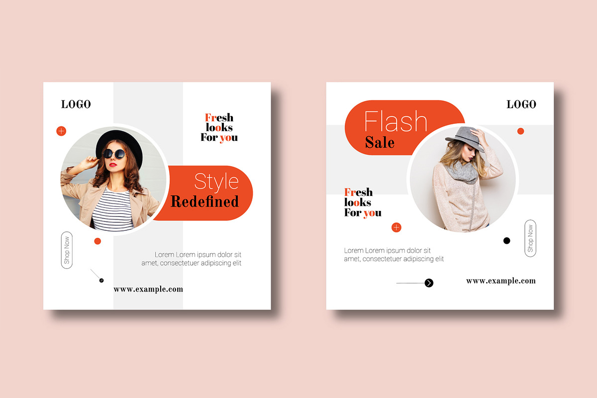 Fashion Social Media Template Set, a Social Media Template by MightyDesign (Photo 3 of 8)