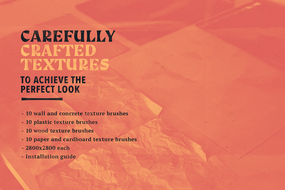 Material Texture Brushes Photoshop, a Brush Add-On by Mixergraph (Photo 7 of 9)
