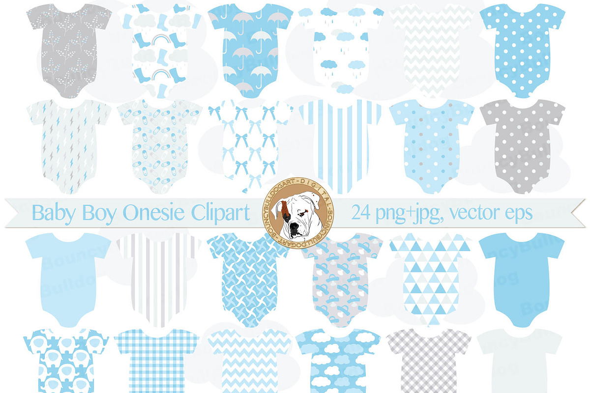 Baby boy blue onesies, an Illustration by BouncyBulldog