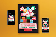 Flat Design Bingo Night Flyer Set, a Flyer Template by graphicook (Thumbnail 1 of 3)