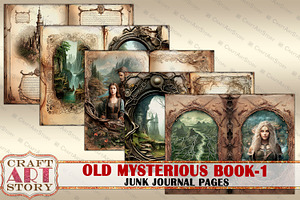 Old Mysterious Book Junk Journal-1