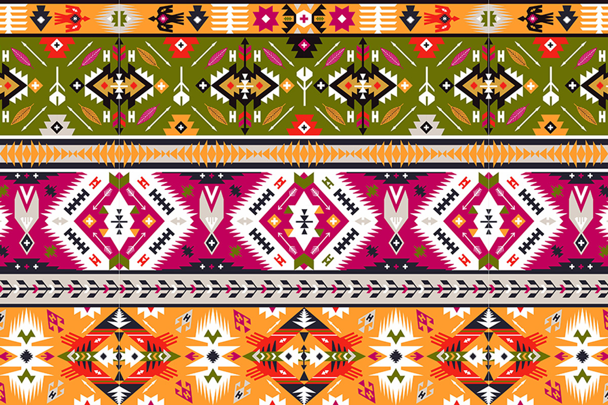 Collection Bright Aztec Patterns, a Pattern Graphic by tomuato (Photo 4 of 4)
