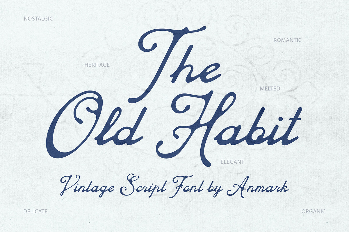 The Old Habit Vintage Script Font, a Script Font by AnMark (Photo 1 of 13)