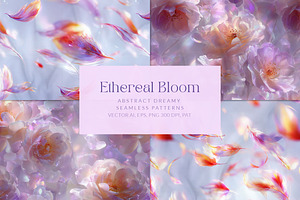 Ethereal Bloom Seamless Patterns, a Pattern Graphic by Olya Creative