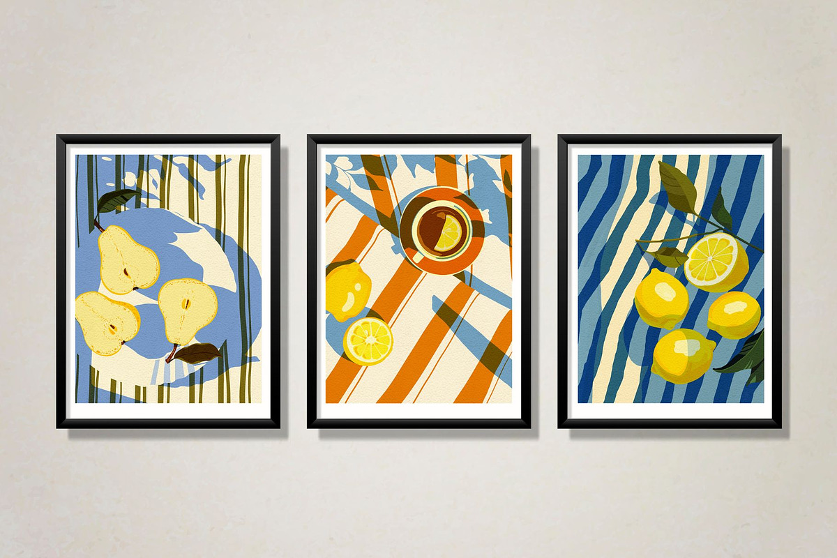 Food Wall Art Prints Set of 3, a Food Illustration by MouseGrey (Photo 6 of 6)