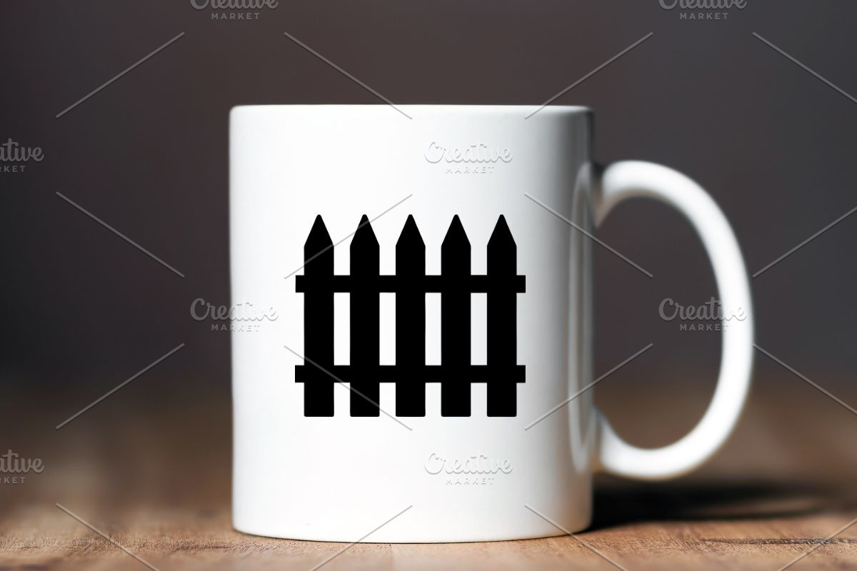 Fence Silhouette SVG #2, an Object Illustration by newminddesign (Photo 10 of 10)