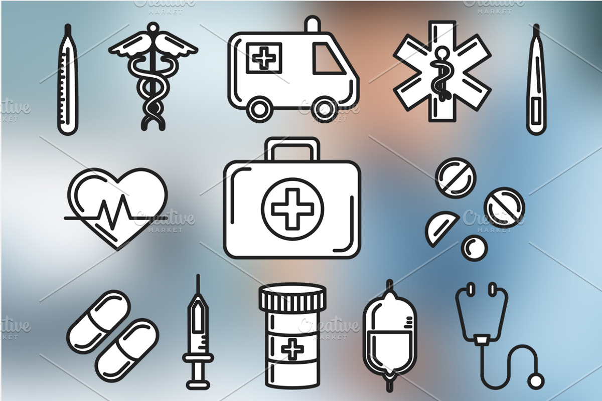 Medical Set Outlined & Colored, an Icon by DeniseUytiepo (Photo 5 of 5)