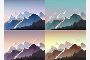 Vector Mountains Set