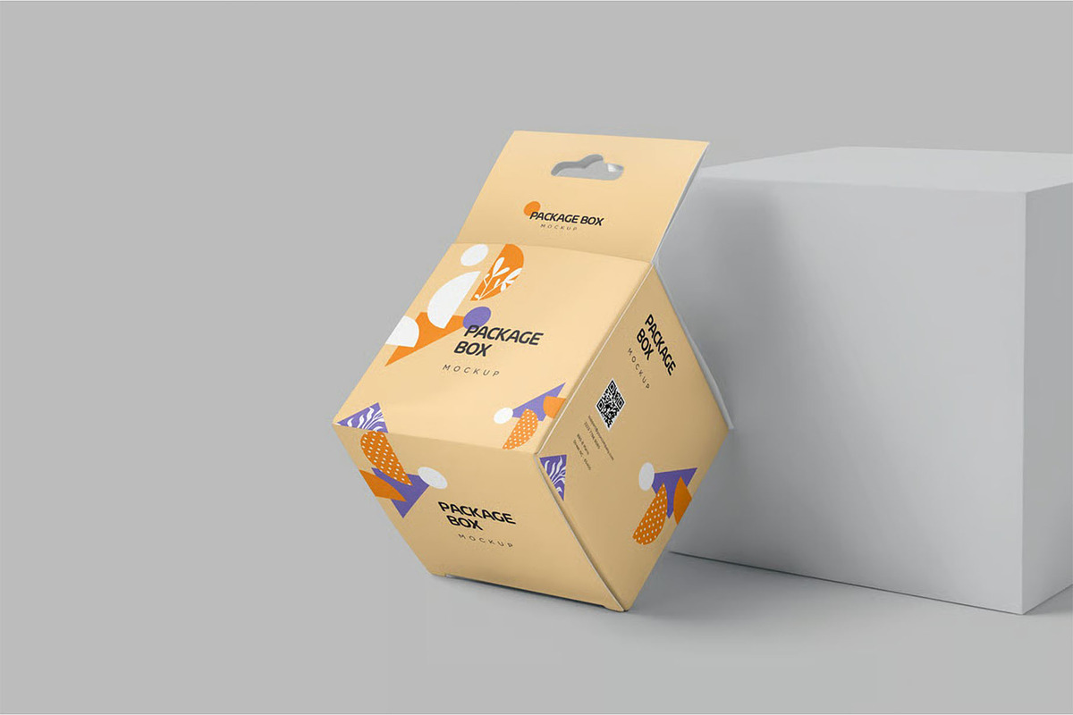 Square Hanging Box Mockups, a Packaging Mockup by megostudi0 (Photo 3 of 7)