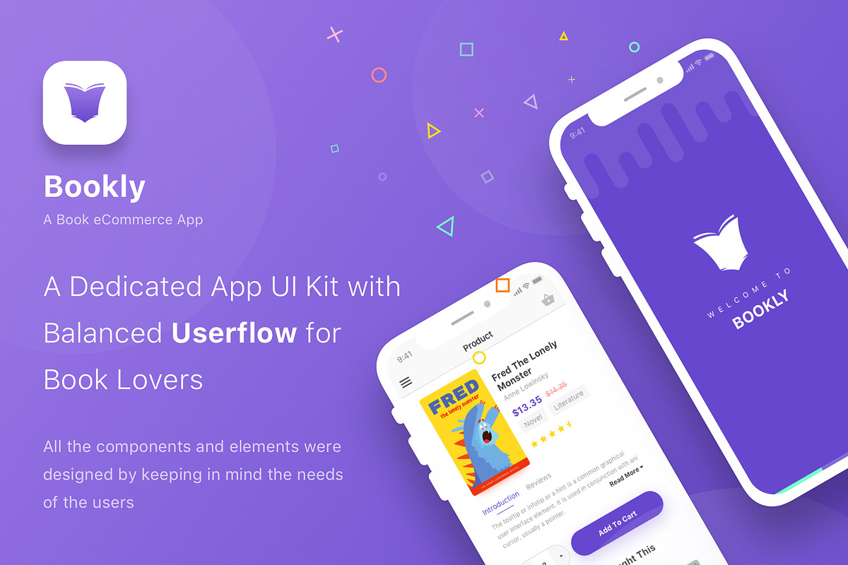 Bookly - iOS Sketch App Template, a Templates & Theme by Pentaclay (Photo 1 of 7)