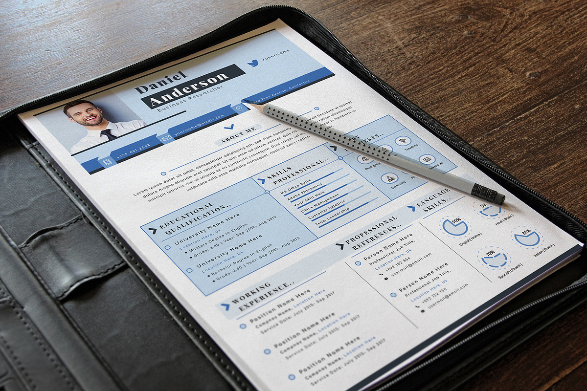 Resume Cv Template Word Apple Pages, a Resume Template by Tbunny (Photo 4 of 5)