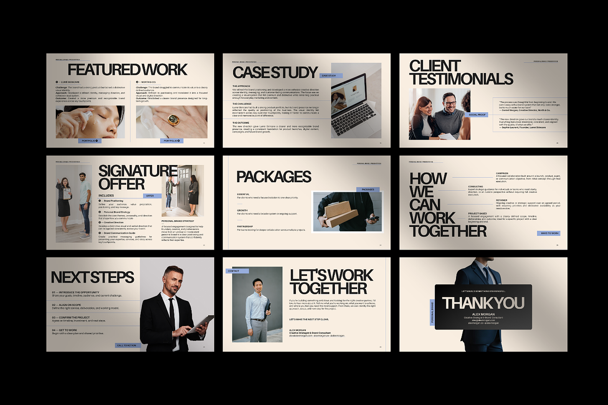 Personal Brand Presentation Template, a Presentation Template by ShowUp! Studio (Photo 2 of 6)