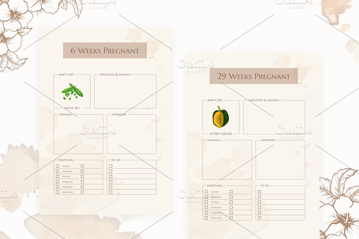 My Pregnancy Planner, a Stationery Template by Digital_Mind (Photo 4 of 10)
