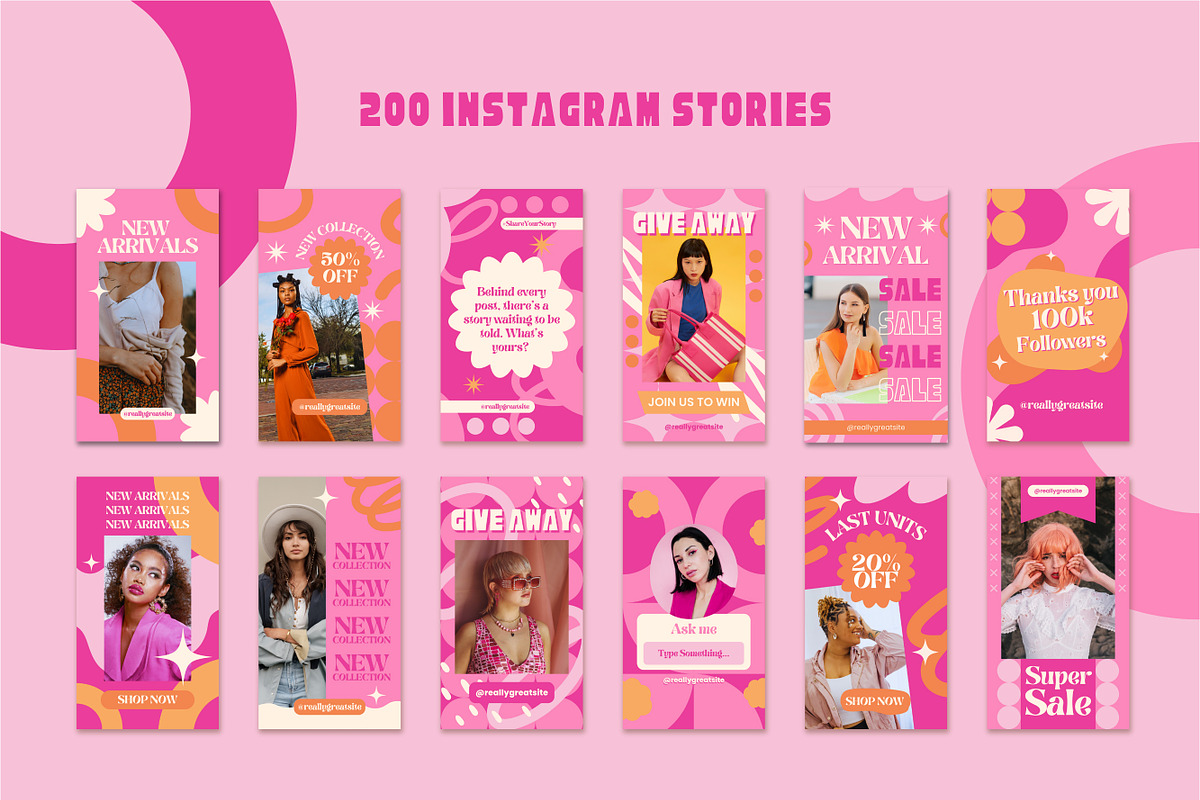 200 Canva Instagram Stories Template, a Templates & Theme by TemplateCastleStore (Photo 3 of 10)