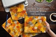 Warm Autumn Abstract Brush Scrapbook, a Background Graphic by V Design Creator (Thumbnail 3 of 11)