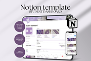 Purple Notion Student Planner, an App Template by SociallyyCreative (Thumbnail 1 of 10)
