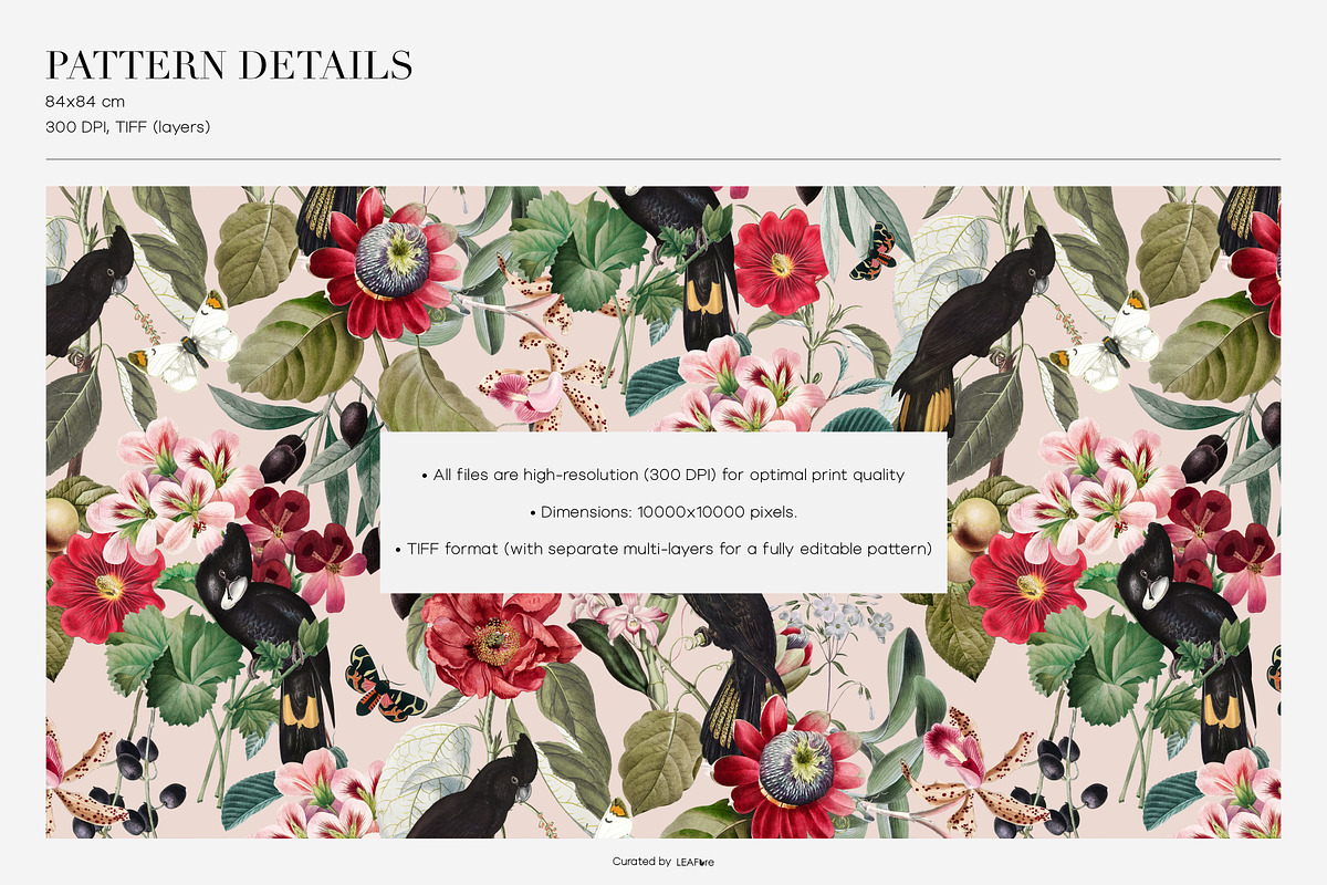 Novelle Exotic Floral Print Designs, a Pattern Graphic by LEAFure (Photo 2 of 9)