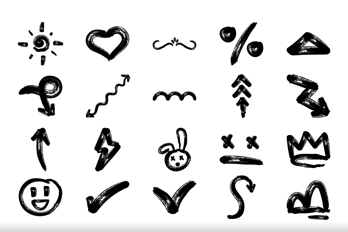 Geometric Shapes Hand Drawn Icons Se, a Templates & Theme by studiogstock (Photo 2 of 3)