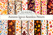 Autumn Leaves Seamless Pattern, a Pattern Graphic by designcity5 (Thumbnail 1 of 5)