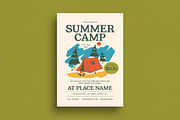 Retro Summer Camp Event Flyer, a Flyer Template by Guuver (Thumbnail 1 of 3)
