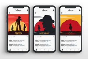 Cowboy & Wild West Insta Banners