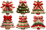 Christmas Tree Bow Crochet Faux Yarn, an Illustration by Daily.Designs (Thumbnail 4 of 4)