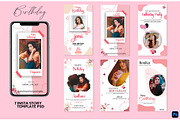 Instagram Stories Templates-Birthday, a Social Media Template by zoomdesigns (Thumbnail 1 of 6)