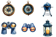 Navy Summer Outdoor Clipart, an Illustration by DreamArtGraphic (Thumbnail 2 of 4)
