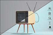 Retro Tv Mockup Pack, a Household Mockup by GraphicVil (Thumbnail 12 of 23)